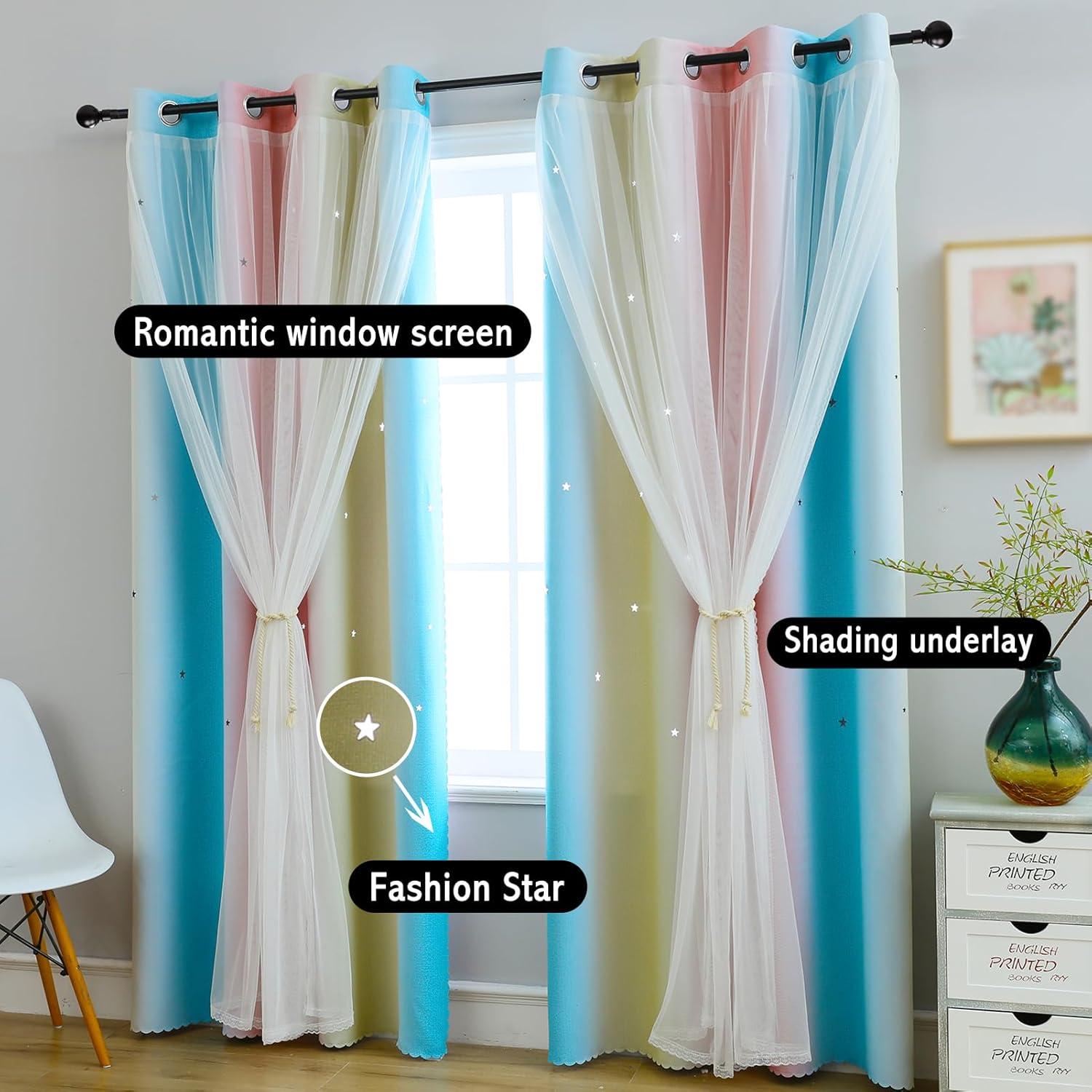 Cortina Opaca Anytime Verde 132x241 cm para Niñas