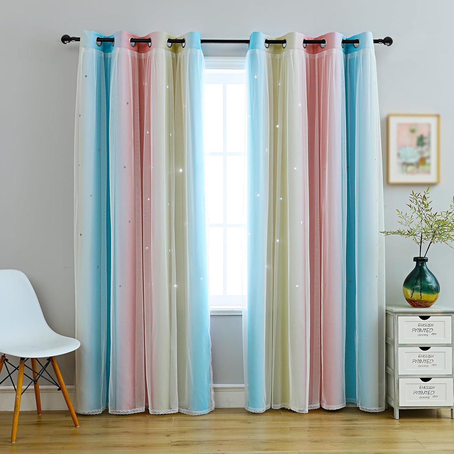 Cortina Opaca Anytime Verde 132x241 cm para Niñas