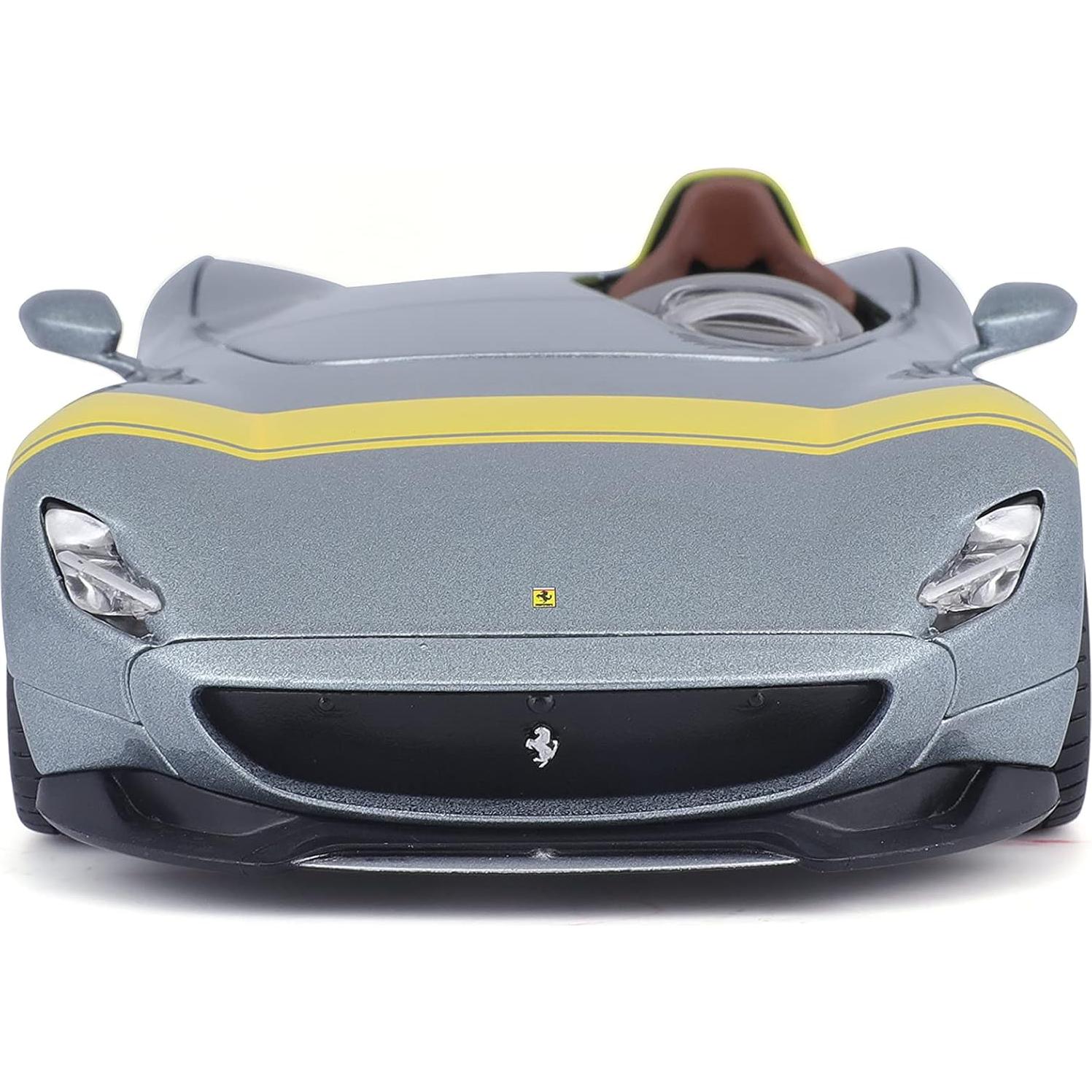 Bburago Ferrari Monza SP-1 1:18 Gris - Modelo Coleccionable