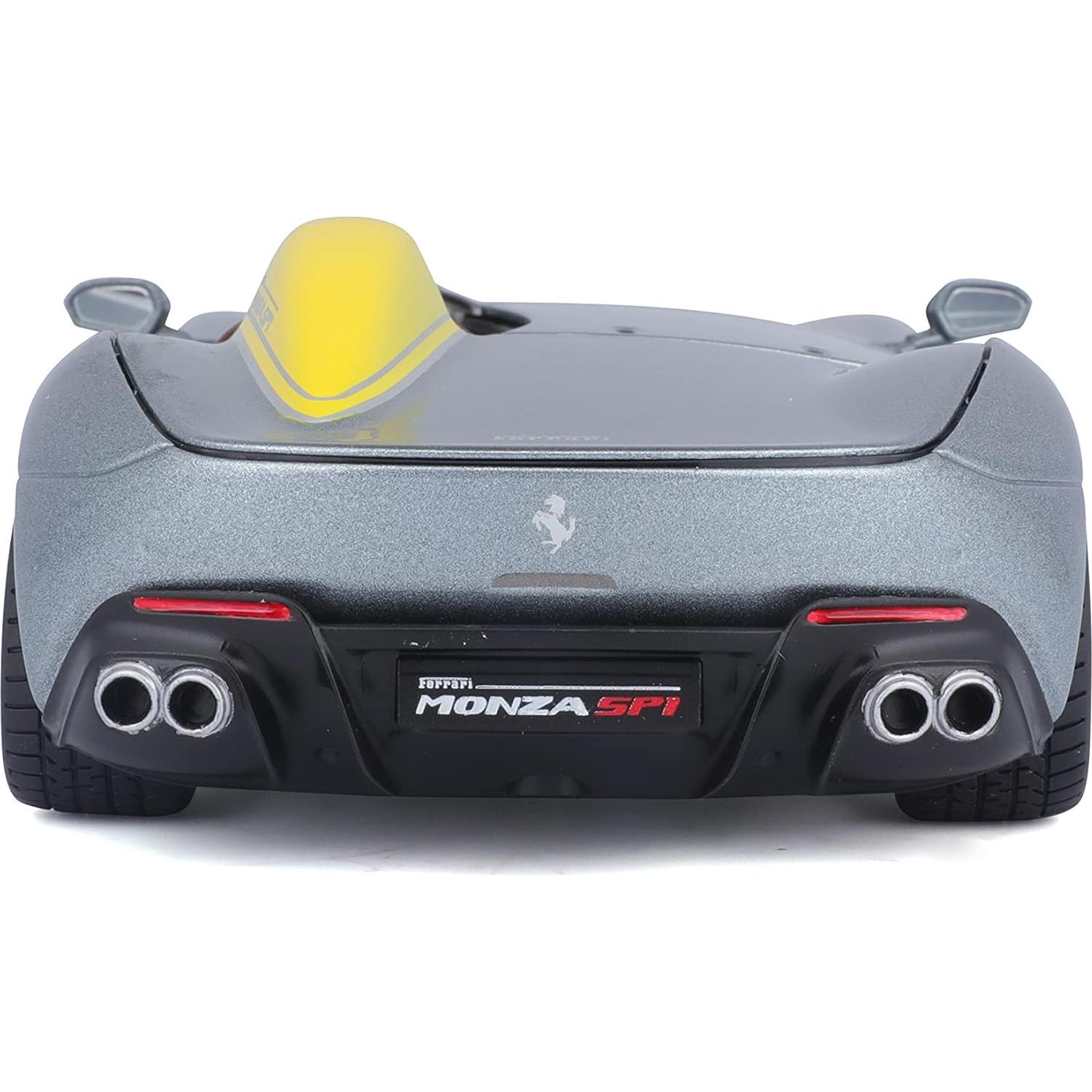 Bburago Ferrari Monza SP-1 1:18 Gris - Modelo Coleccionable