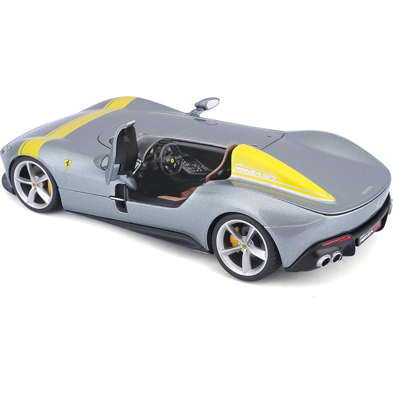 Bburago Ferrari Monza SP-1 1:18 Gris - Modelo Coleccionable