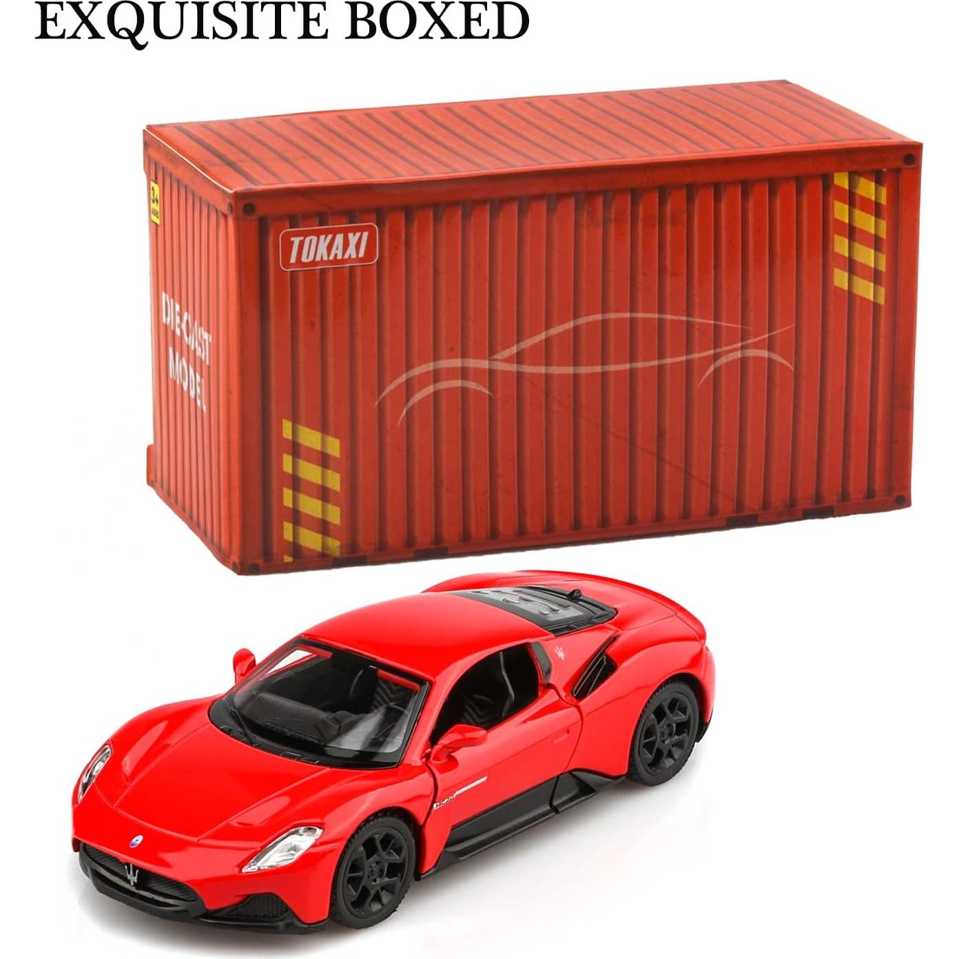 Coche Diecast Maserati MC20 Escala 1:36 Rojo Retroceso