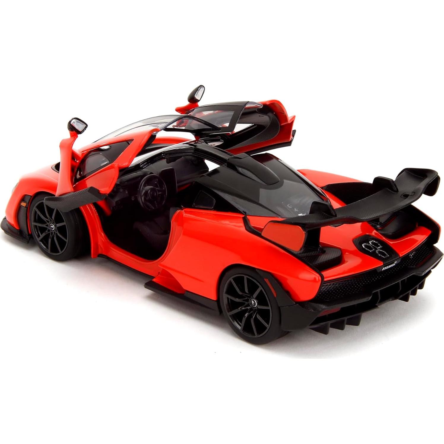 Jada Toys McLaren Senna 1:24 Metal Fundido Detallado Naranja/Negro