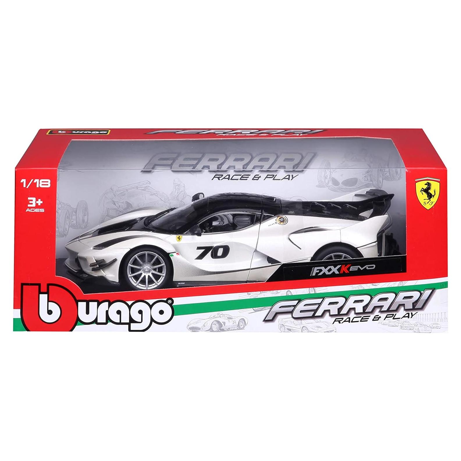 Bburago Ferrari FXX K EVO 1:18 Modelo Fundición Juguete