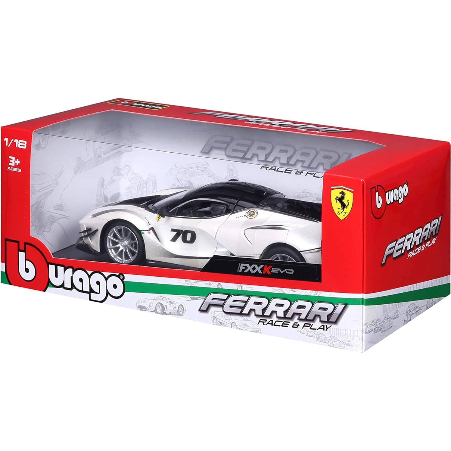Bburago Ferrari FXX K EVO 1:18 Modelo Fundición Juguete