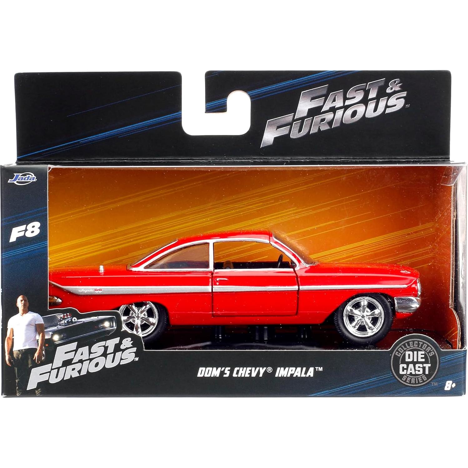 Auto Die-Cast Chevrolet Impala 1961 Jada Rápido y Furioso 1:32