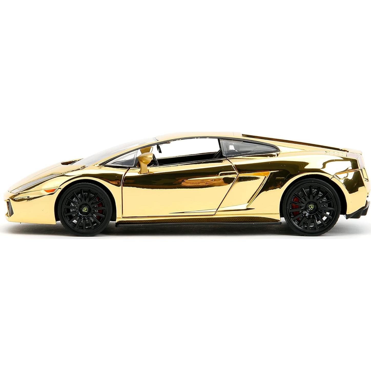 Auto de Fundición Lamborghini Gallardo Cromo Dorado 1:24 Jada Toys