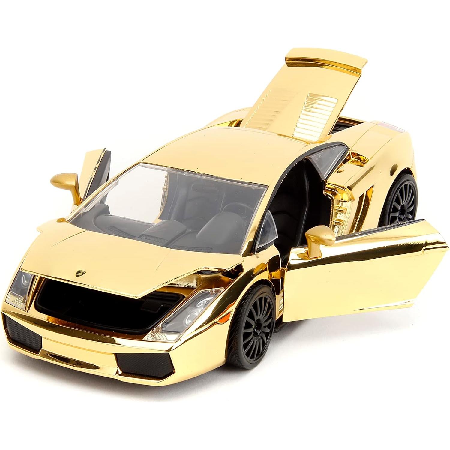 Auto de Fundición Lamborghini Gallardo Cromo Dorado 1:24 Jada Toys