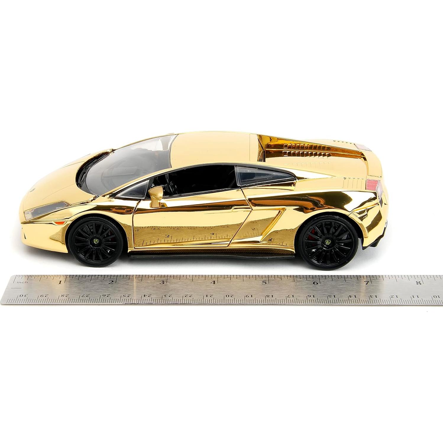 Auto de Fundición Lamborghini Gallardo Cromo Dorado 1:24 Jada Toys