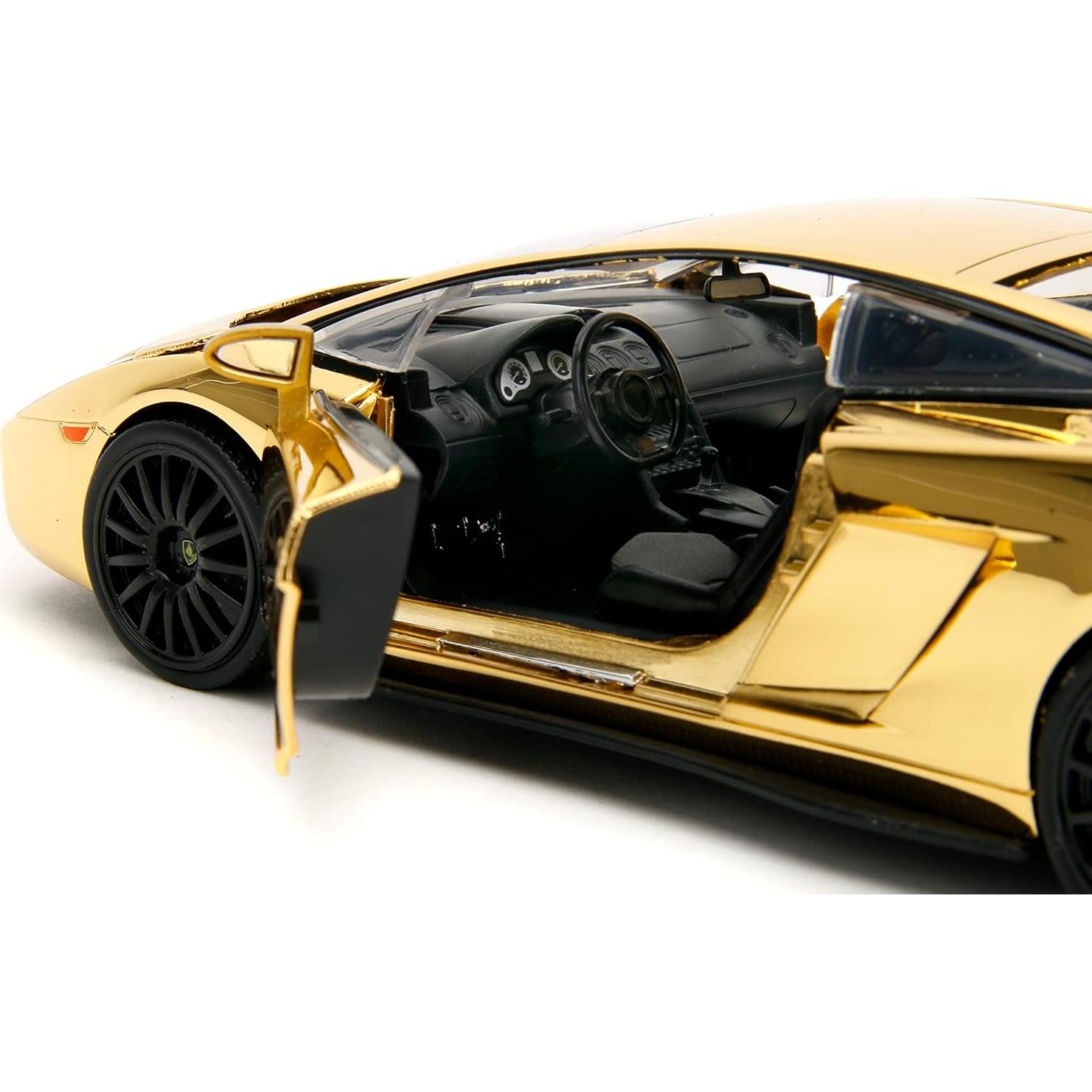 Auto de Fundición Lamborghini Gallardo Cromo Dorado 1:24 Jada Toys
