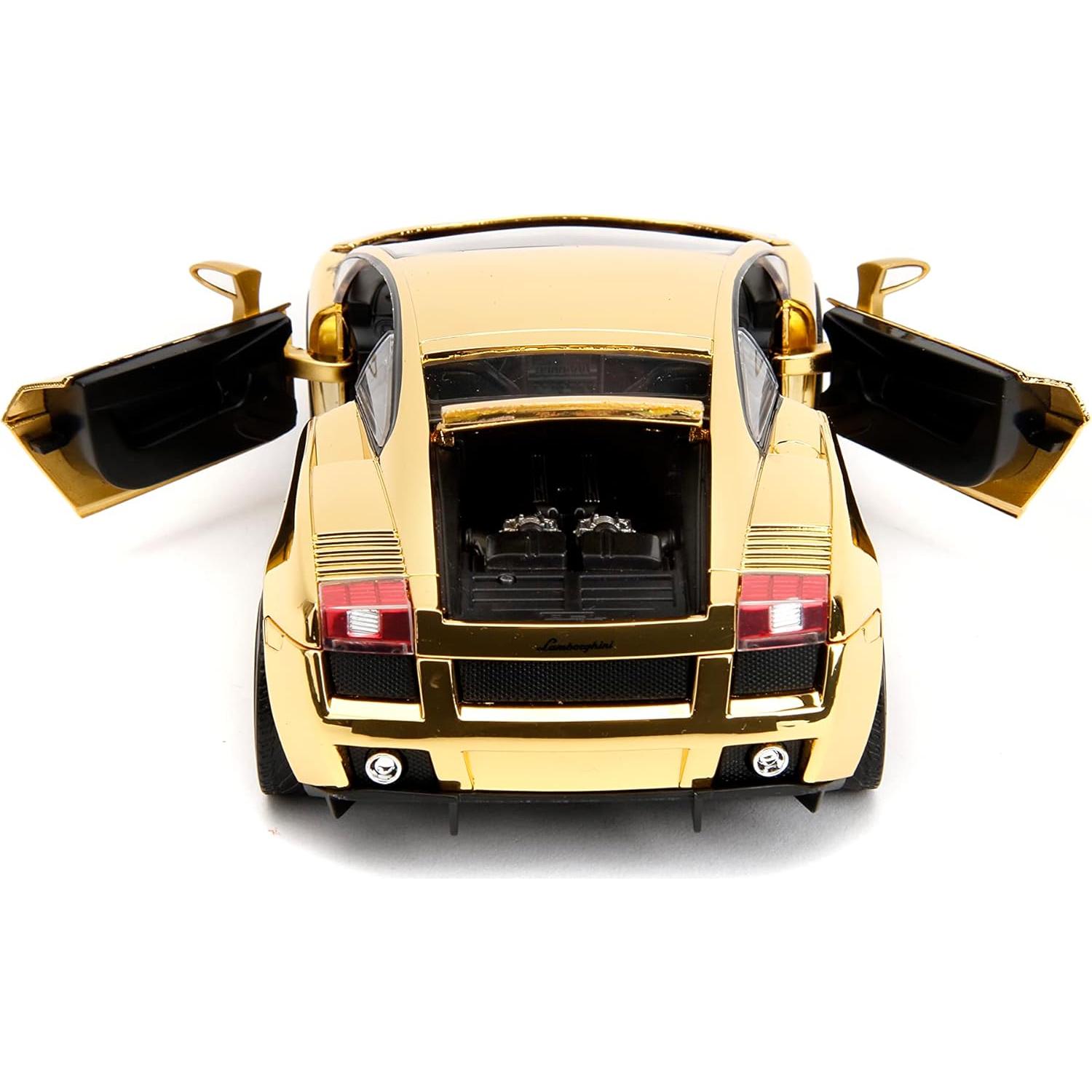 Auto de Fundición Lamborghini Gallardo Cromo Dorado 1:24 Jada Toys