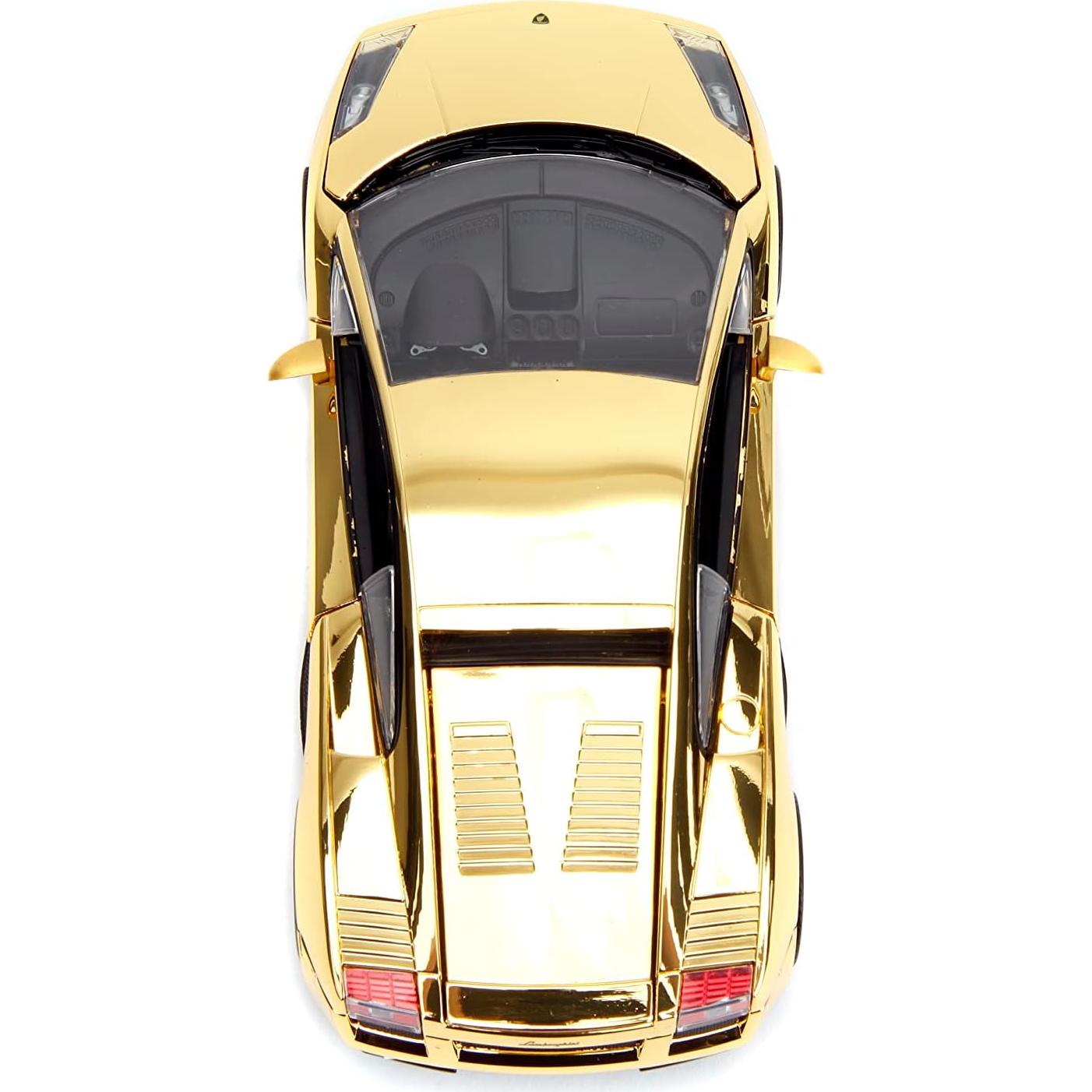Auto de Fundición Lamborghini Gallardo Cromo Dorado 1:24 Jada Toys