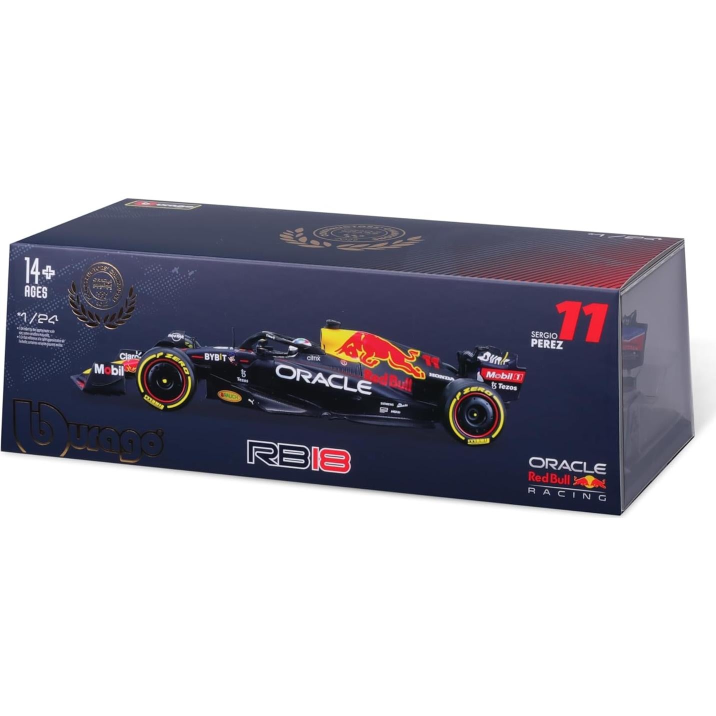 Bburago 1:24 Modelo Carrera Oracle Red Bull RB18 con Conductor Pérez #11