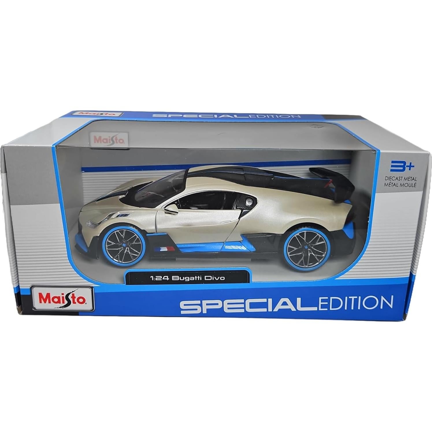 Maisto Modelo a Escala 1/24 Bugatti Divo 2018 Blanco Mate