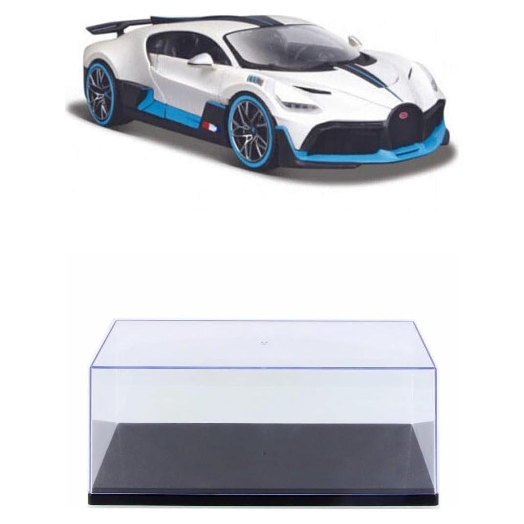Coche de metal Bugatti Divo Blanco Maisto 1:24 con estuche