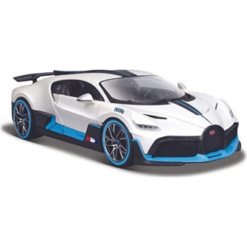 Coche de metal Bugatti Divo Blanco Maisto 1:24 con estuche