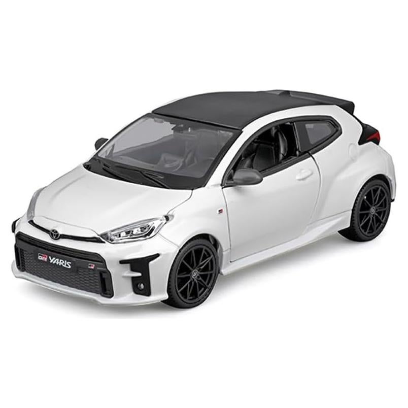 Maisto GR Yaris 2021 Blanco Techo Carbono 1/24 Diecast