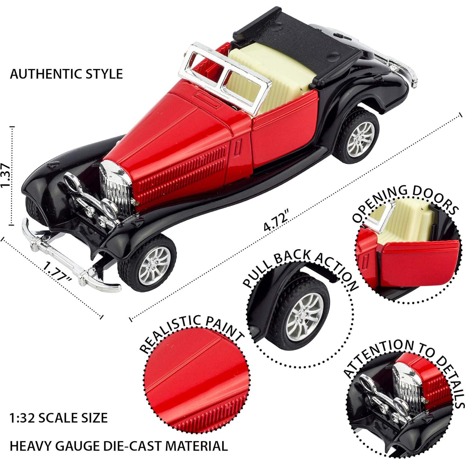 Paquete de 6 coches de metal fundido Liberty Imports 1:32