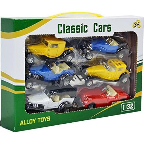 Paquete de 6 coches de metal fundido Liberty Imports 1:32