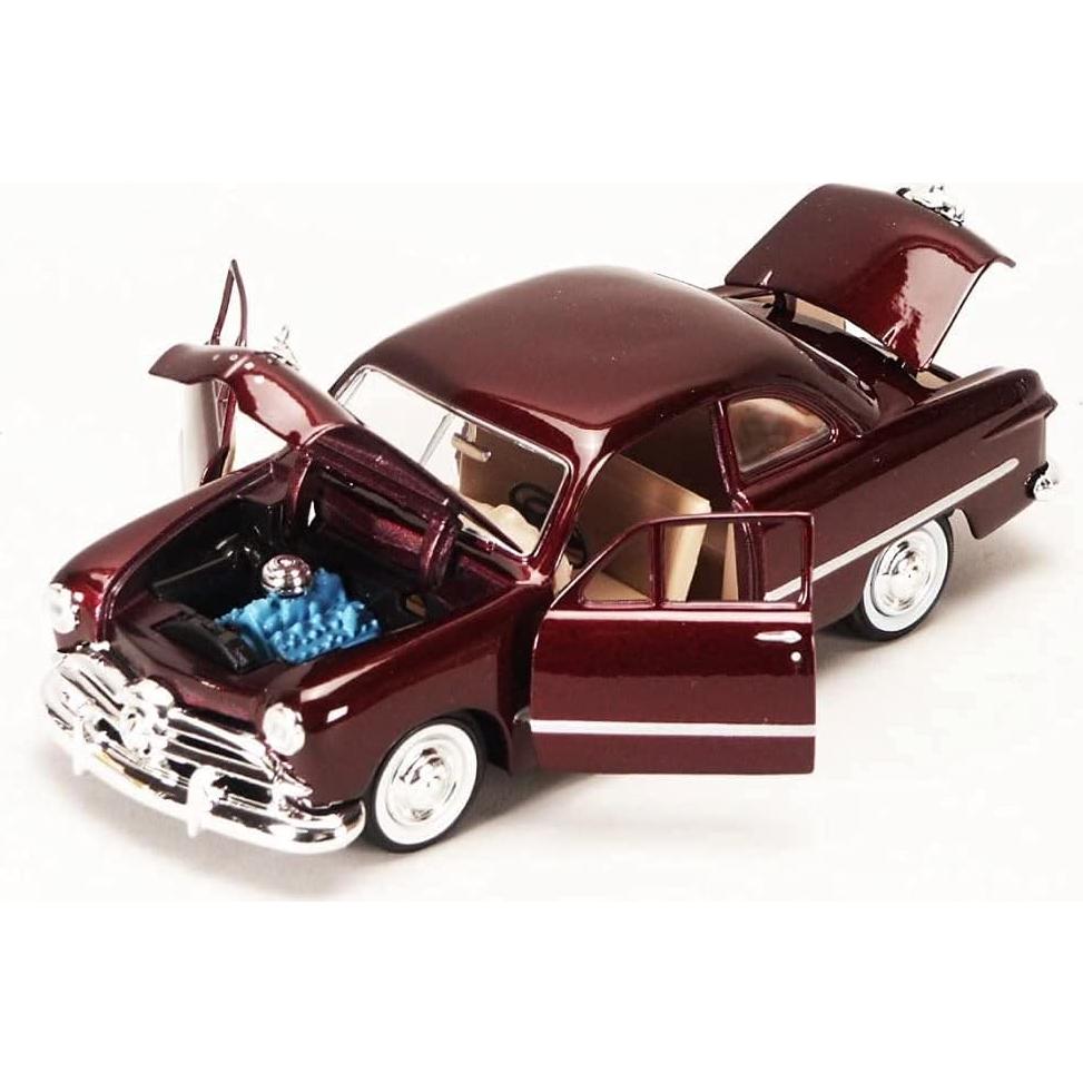Coche de metal Ford Coupe 1949 Burdeos Motormax 1:24