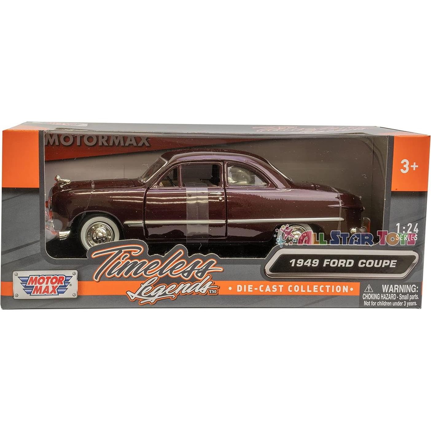 Coche de metal Ford Coupe 1949 Burdeos Motormax 1:24