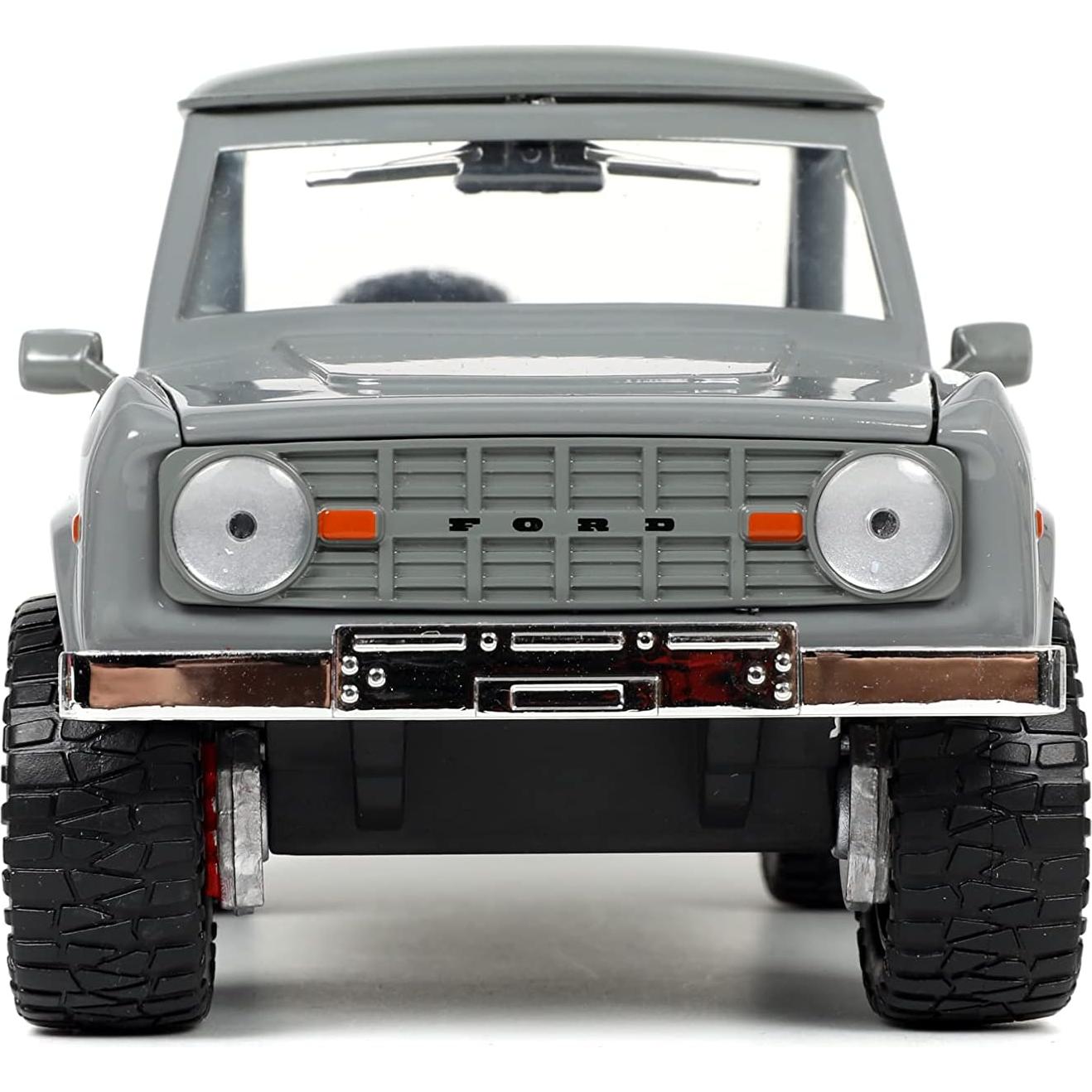 Coche de metal 1:24 Jada Toys Ford Bronco 1973 Gris