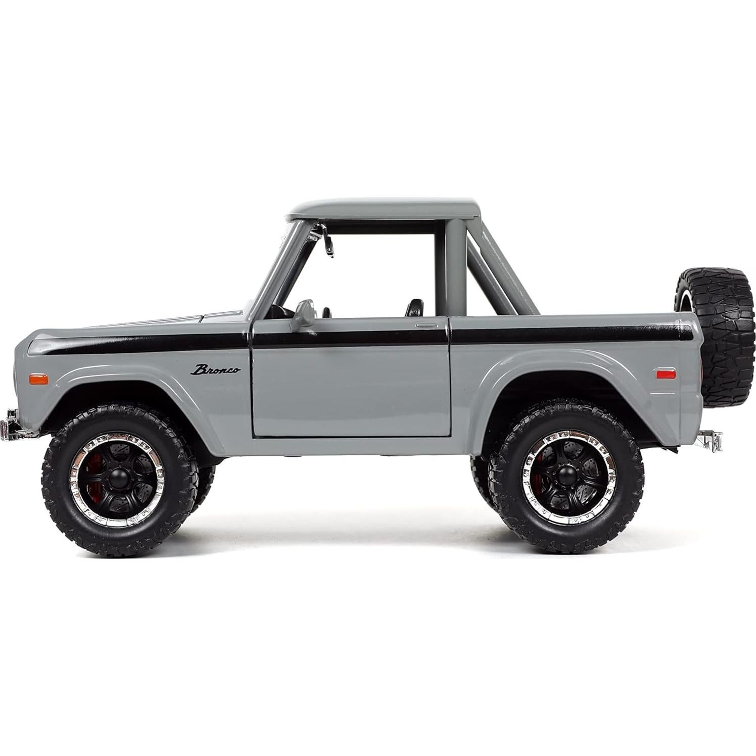 Coche de metal 1:24 Jada Toys Ford Bronco 1973 Gris