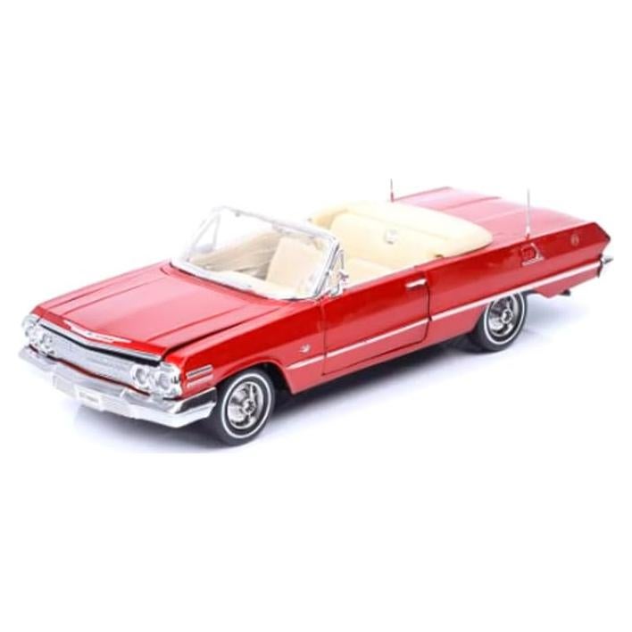 Modelo de Coche Diecast 1963 Chevy Convertible Welly 1/24