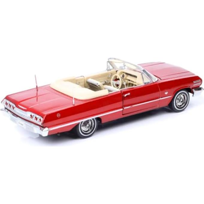 Modelo de Coche Diecast 1963 Chevy Convertible Welly 1/24