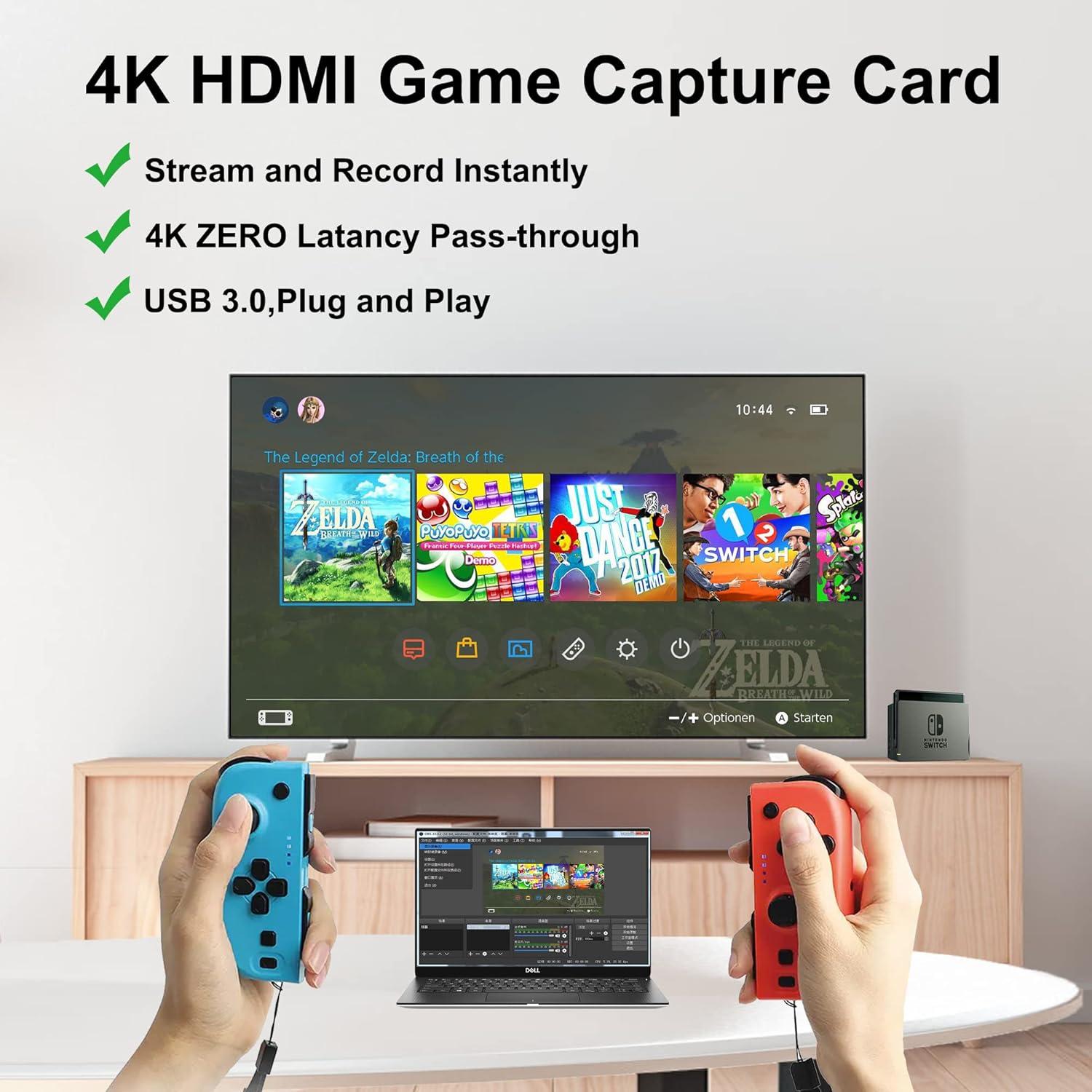 Tarjeta de Captura HDMI 4K Dcyfol 1080p 60fps USB para Juegos
