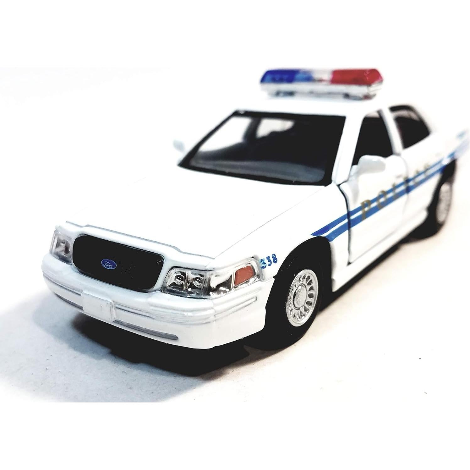 Coche de Patrulla Kinsmart Ford Crown Victoria 1:42 Blanco