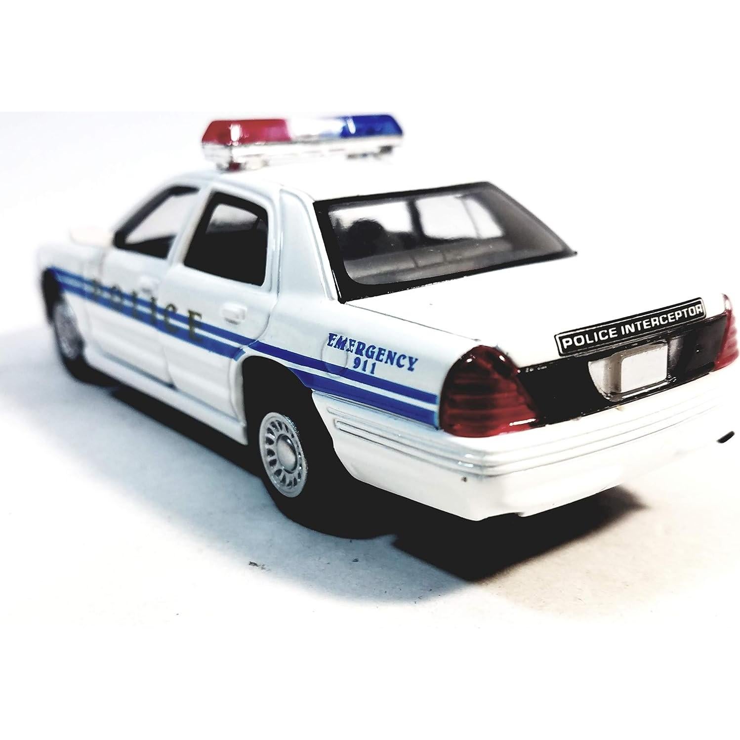 Coche de Patrulla Kinsmart Ford Crown Victoria 1:42 Blanco