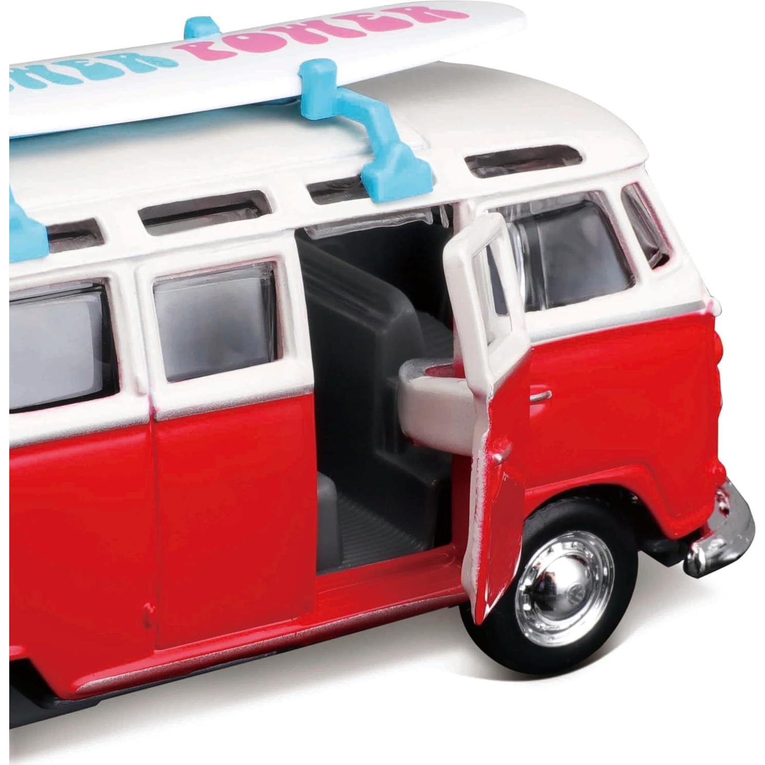 Maisto Volkswagen Van Samba 11.43 cm Fundición Colores Variados