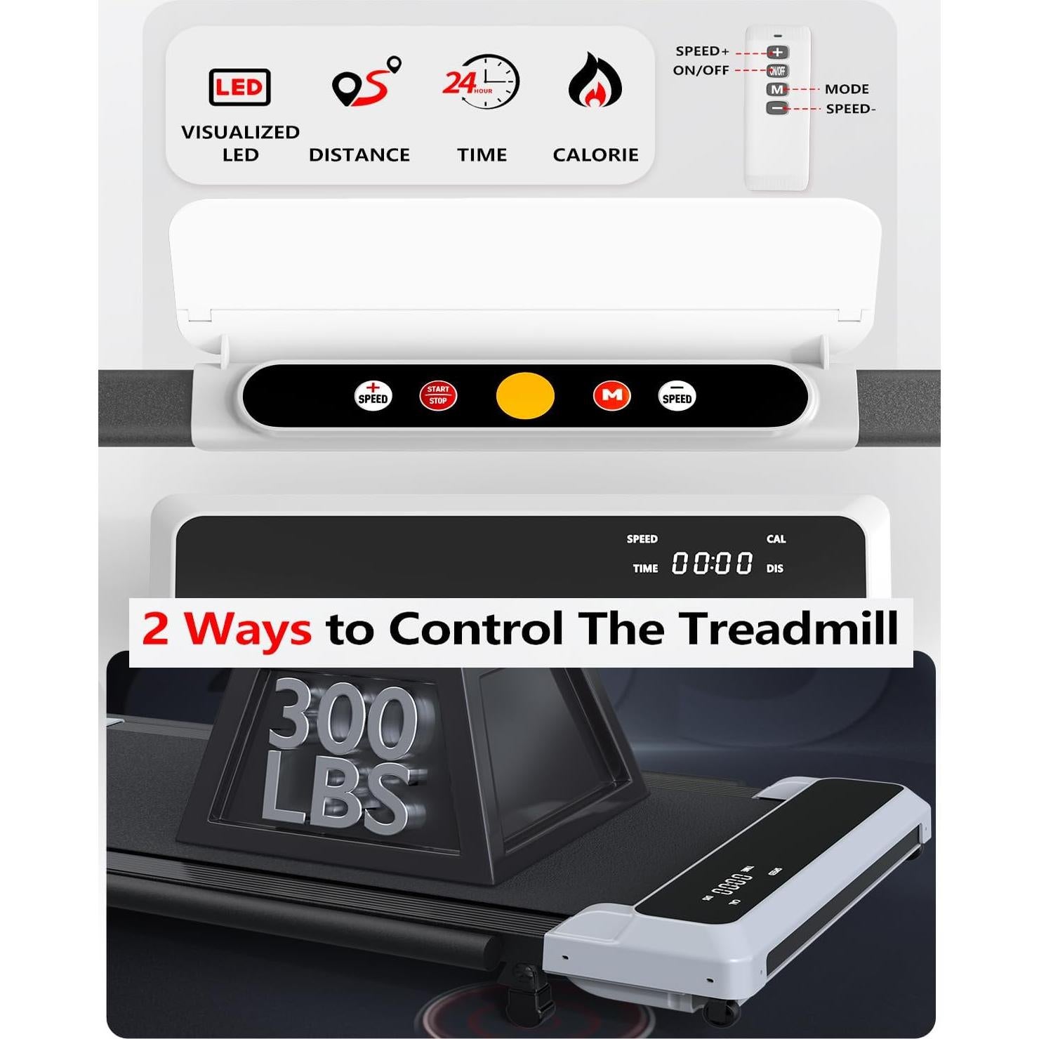 Caminadora 3 en 1 Ueadcm XJ-EC7W-M 2.5 HP Plegable 120 kg