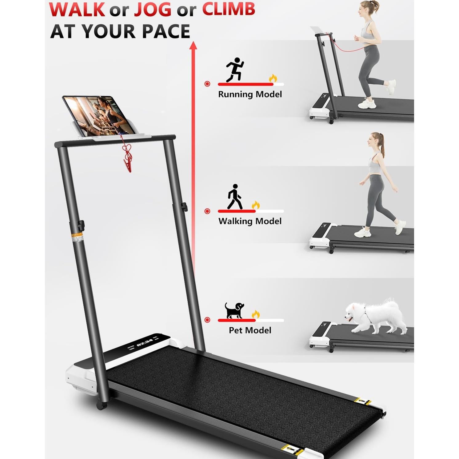 Caminadora 3 en 1 Ueadcm XJ-EC7W-M 2.5 HP Plegable 120 kg