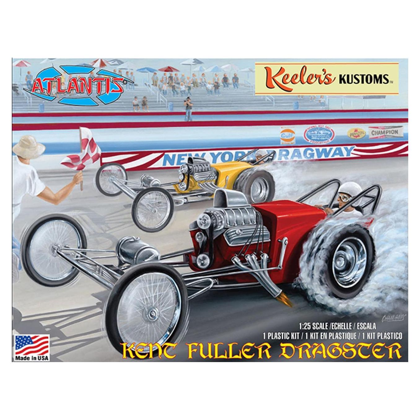 Modelo de Dragster Kent Fuller Atlantis 1:25 con Neumáticos