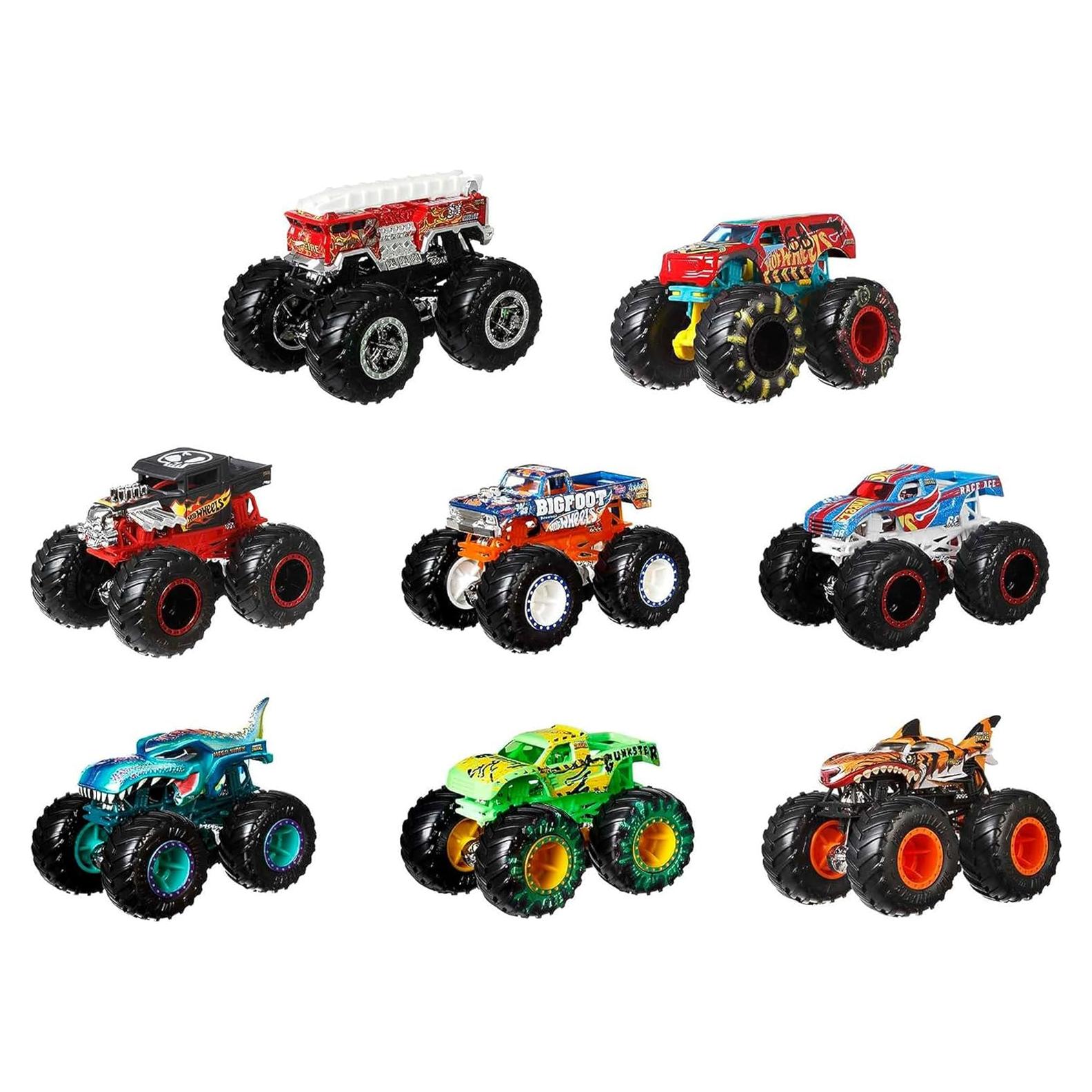 Hot Wheels Monster Trucks 8-Pack Camiones Monstruo 1:64