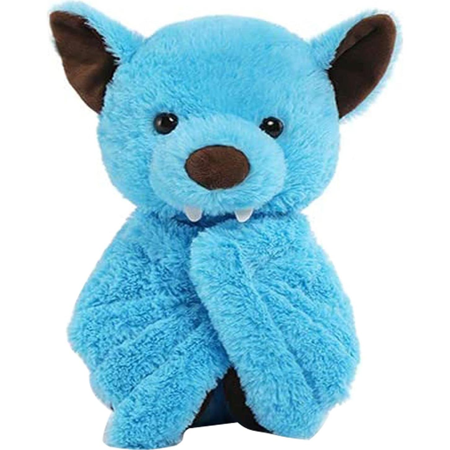 Muñeco de peluche nutria AngelGift 28 cm suave azul