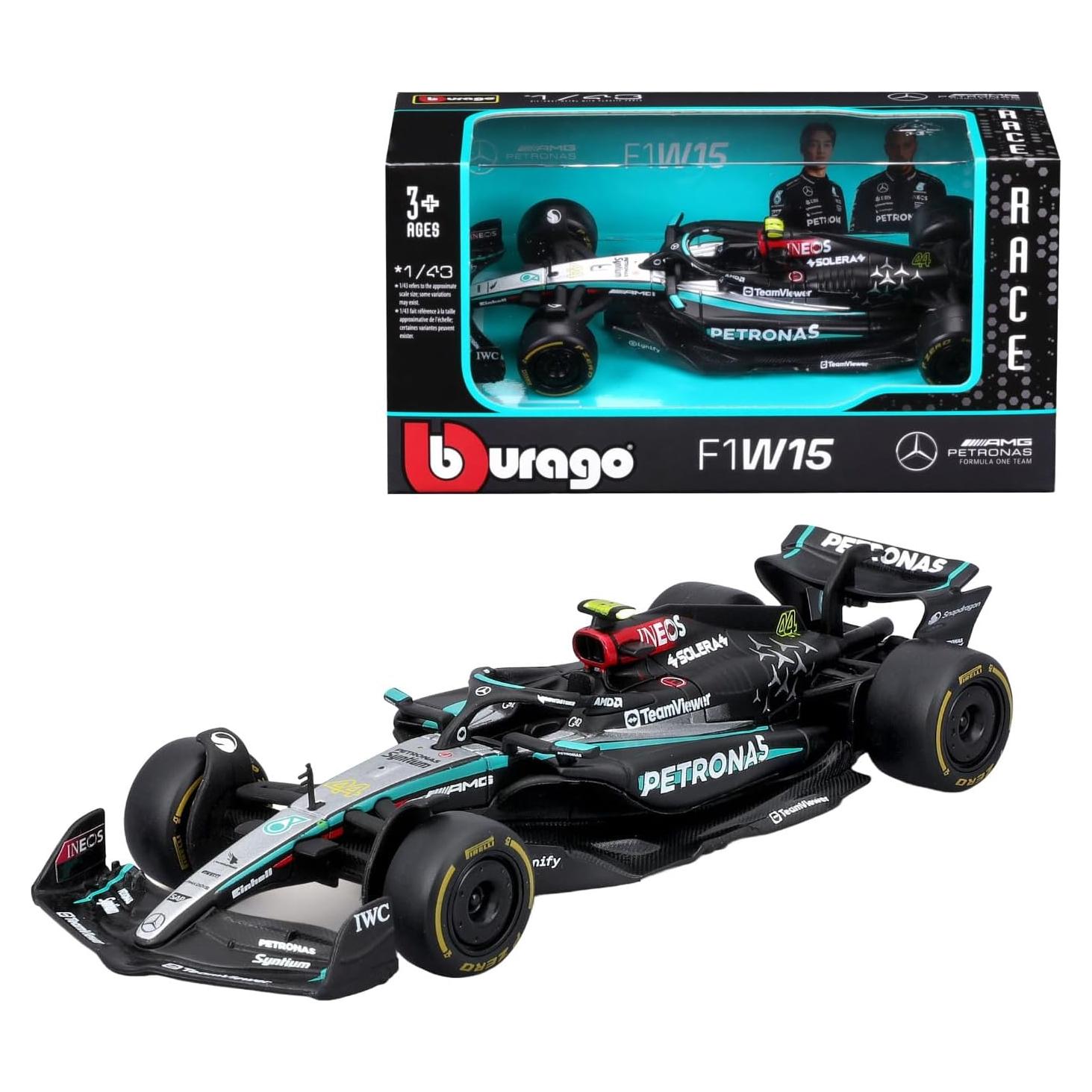 Bburago F1 Mercedes-AMG Petronas W15 2024 1:43 12.5 cm