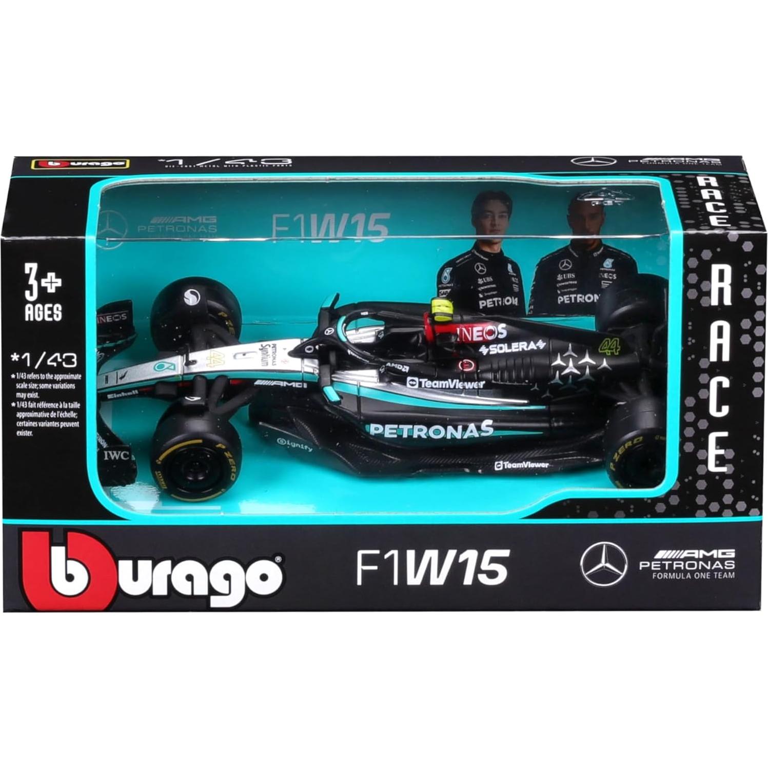 Bburago F1 Mercedes-AMG Petronas W15 2024 1:43 12.5 cm