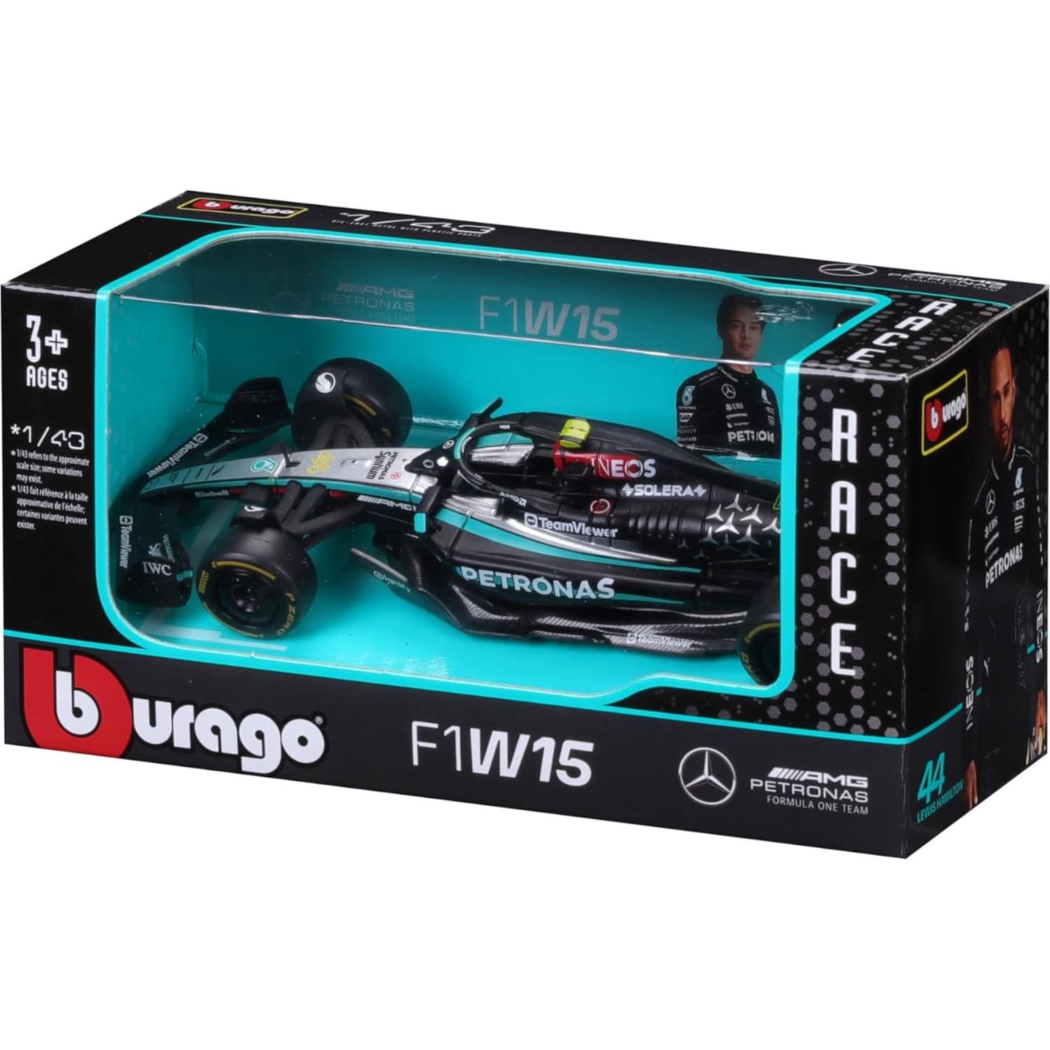 Bburago F1 Mercedes-AMG Petronas W15 2024 1:43 12.5 cm