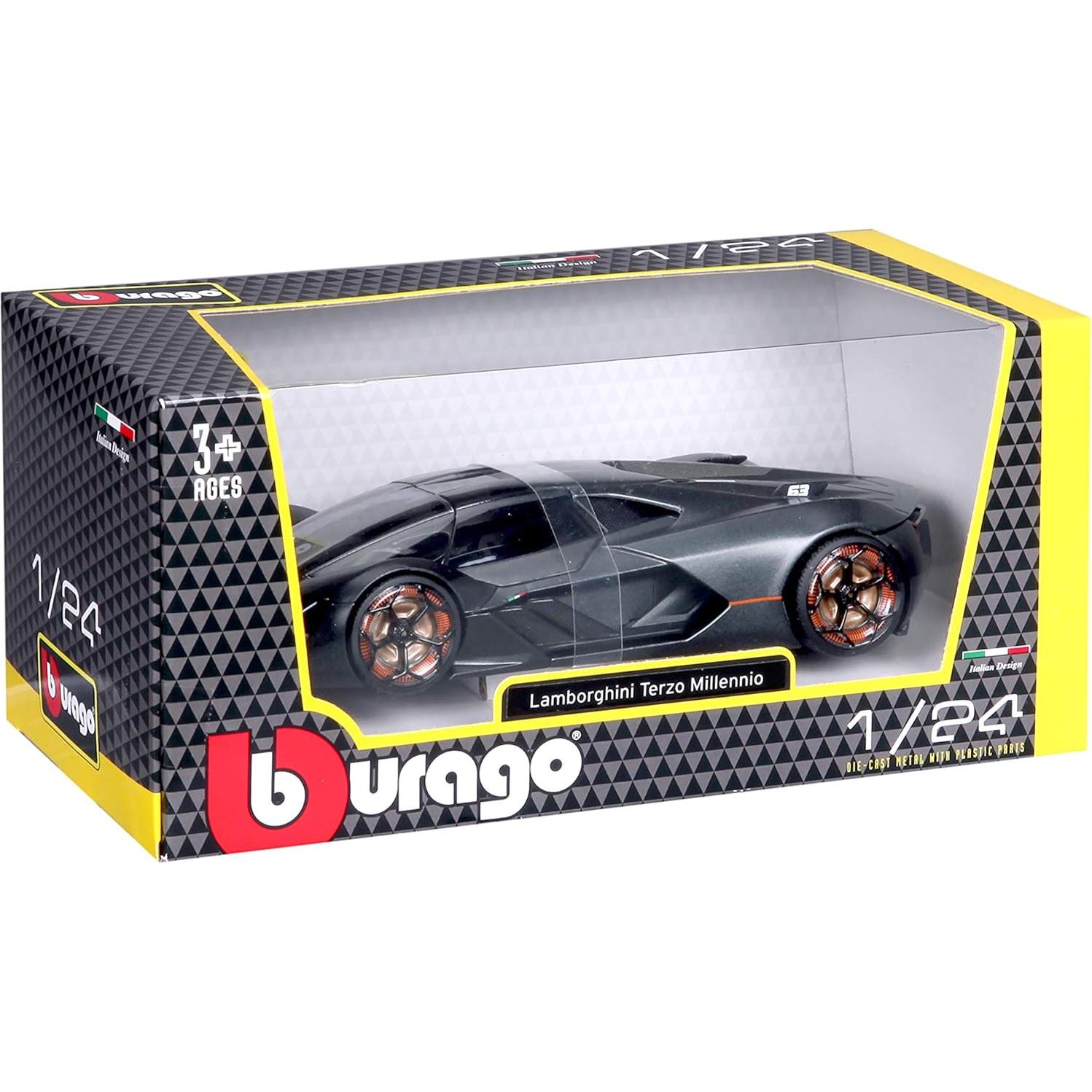 Bburago 1:18 Lamborghini Terzo Millenio Gris Die-Cast