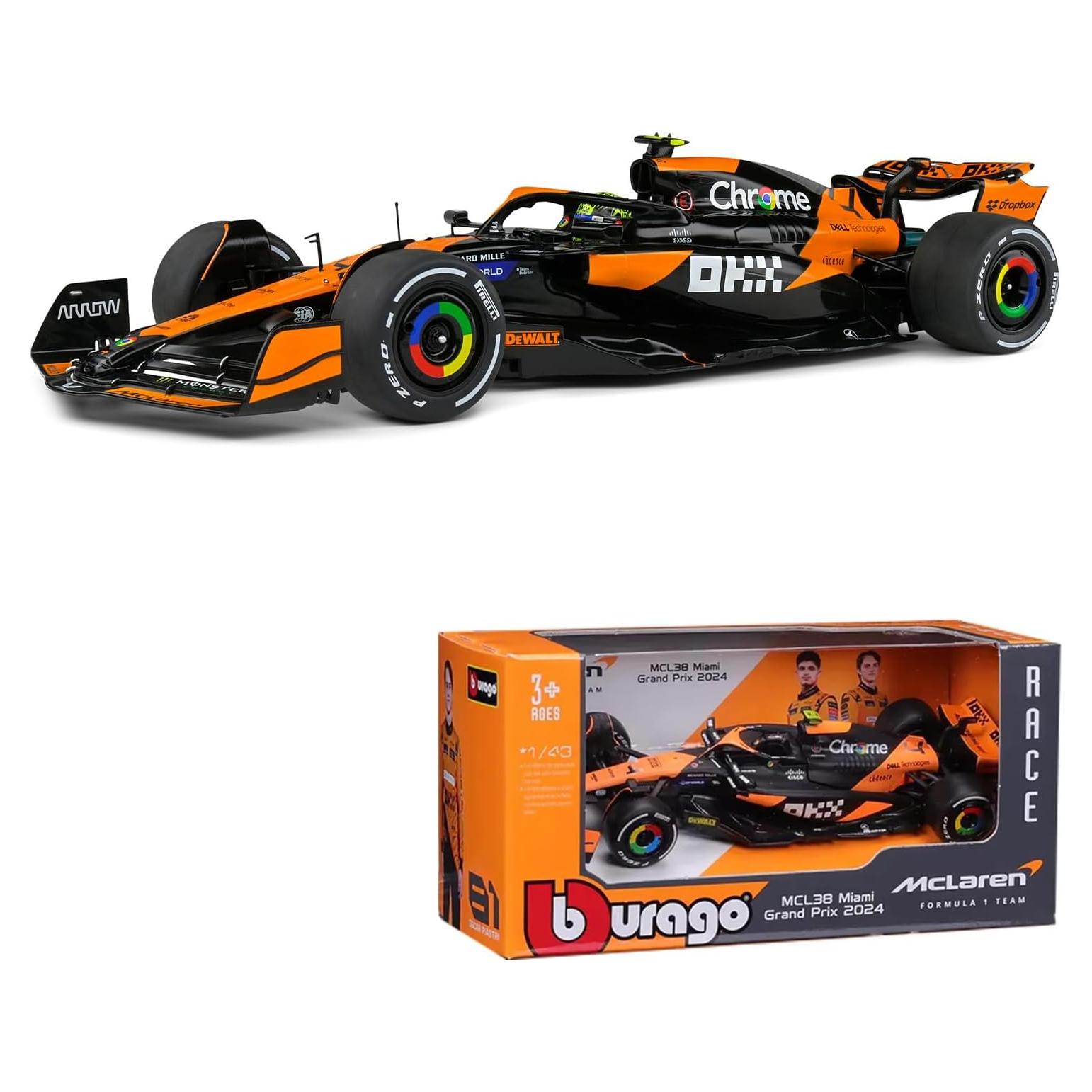 Bburago 1/43 McLaren F1 MCL38 Lando Norris Edición Limitada