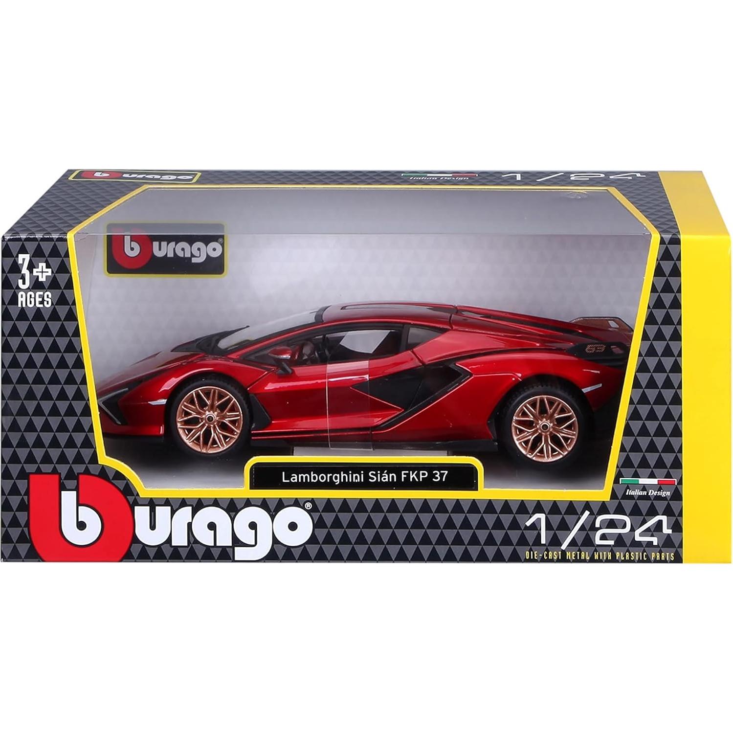 Bburago 1:24 Lamborghini SIAN FKP 37 Rojo Diecast
