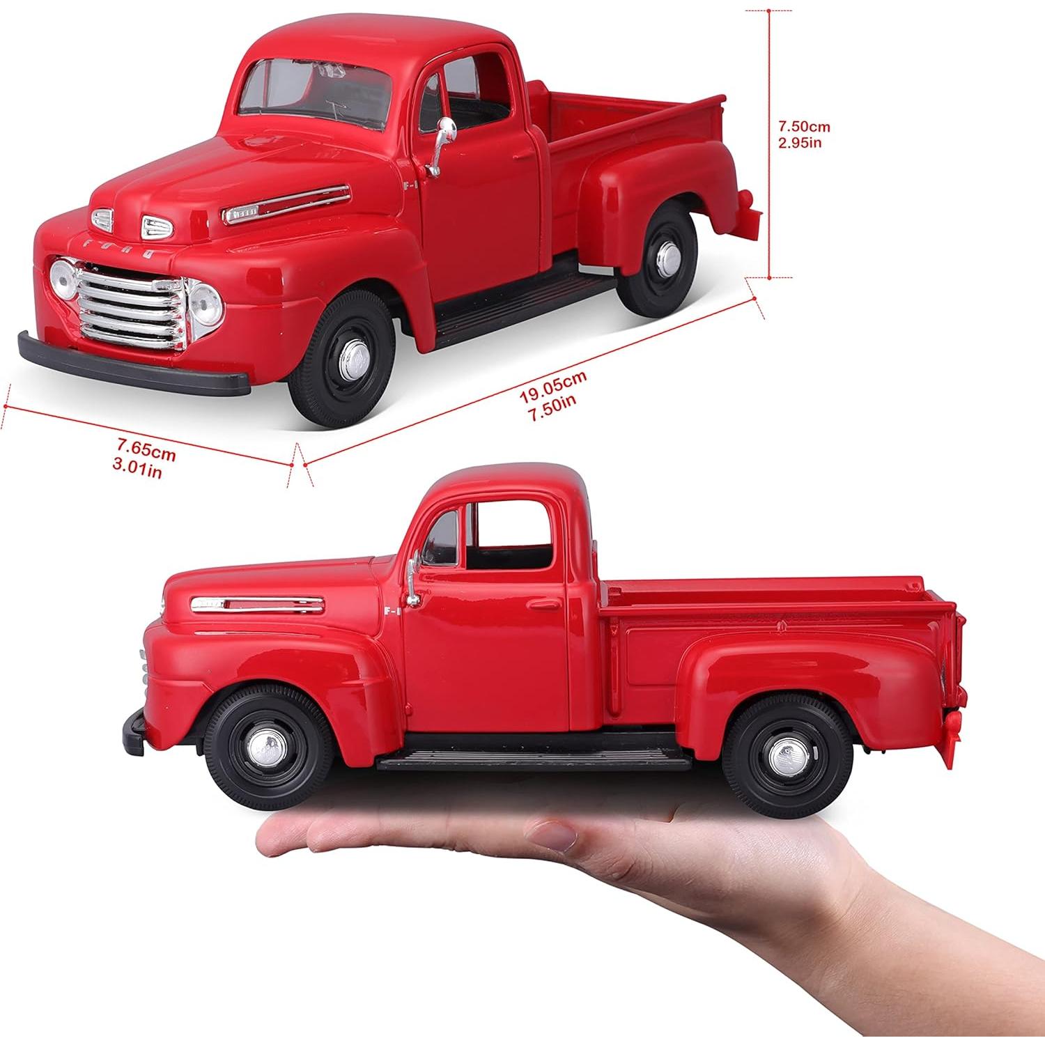 Maisto 1:24 Ford F-1 Pick-up 1948 Rojo - Modelo a Escala