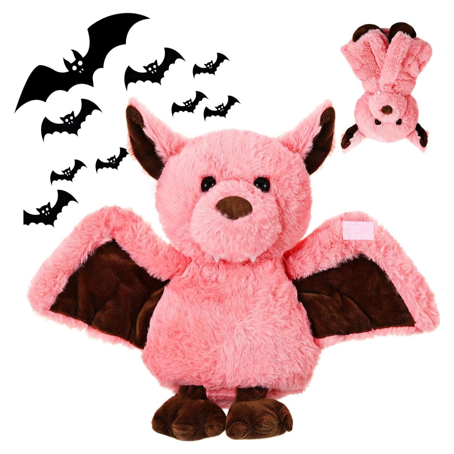 Muñeco de peluche nutria AngelGift rosa 28 cm suave