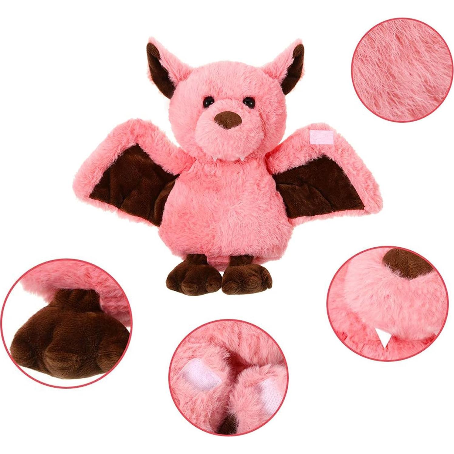 Muñeco de peluche nutria AngelGift rosa 28 cm suave