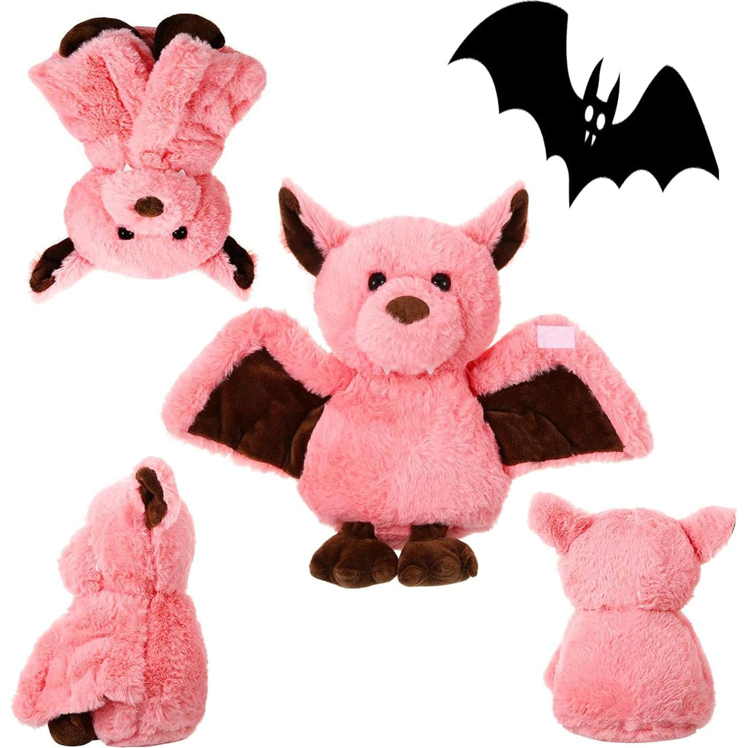 Muñeco de peluche nutria AngelGift rosa 28 cm suave