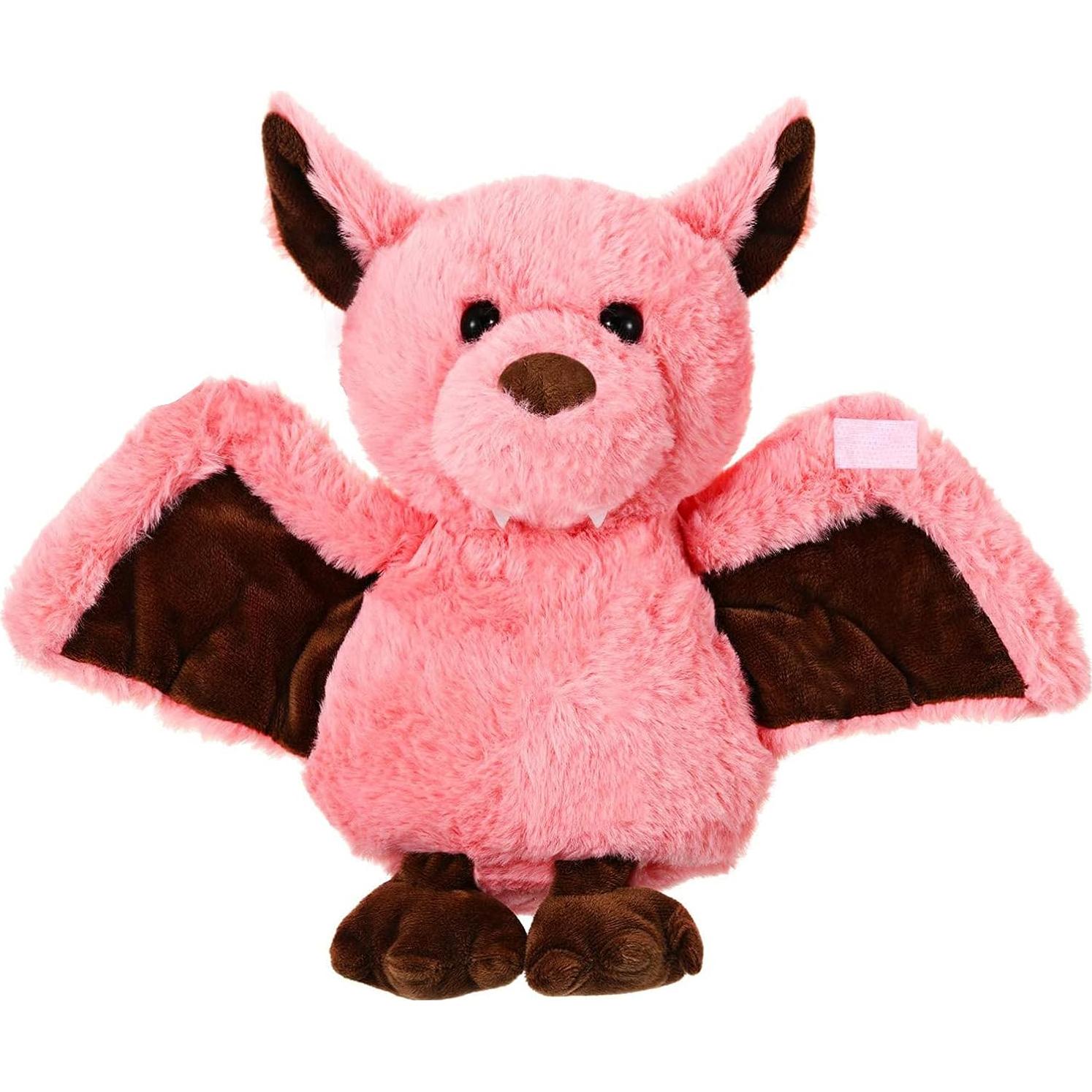 Muñeco de peluche nutria AngelGift rosa 28 cm suave