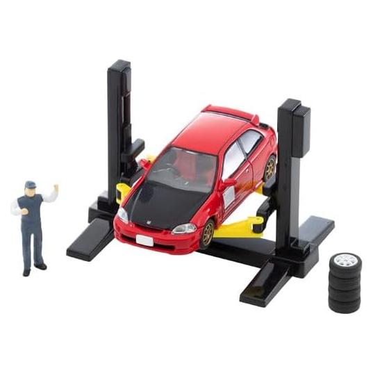 Tomica Rama Vintage 1/64 Elevador de Coche con Honda Civic Type R
